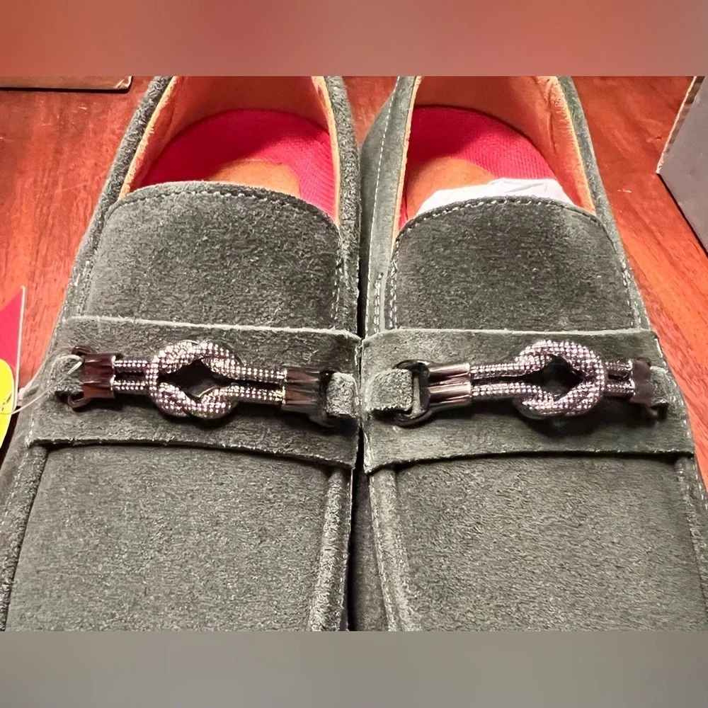 🆕 Stacy Adams Ravelle Men's Green Suede Loafers size 7 *New in Box